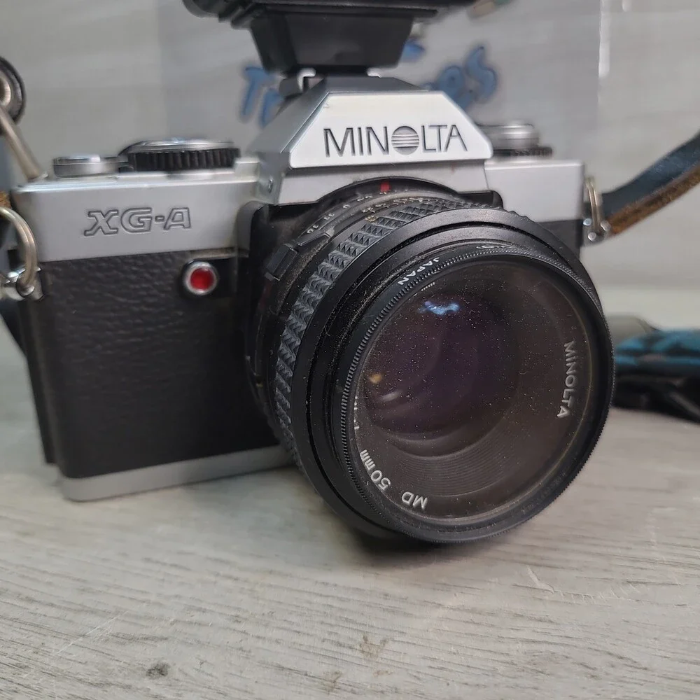 Minolta XG-A 35mm Film Camera with MD 50mm Lens Japan Preowned